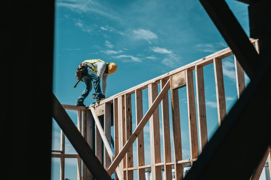 House framing under construction